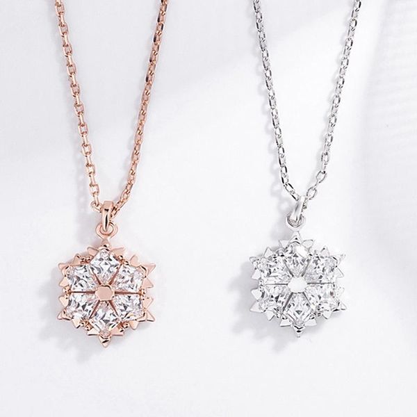 fashion women crystal zircon snowflake pendant necklace jewelry christmas new year gifts, Silver
fashion women crystal zircon snowflake pendant necklace jewelry christmas new year gifts, Silver