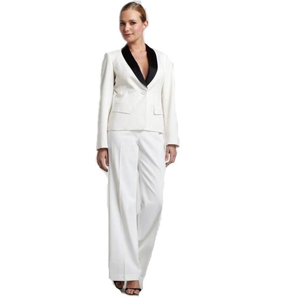 new one button black lapel womens business suits autumn ladies winter formal suits office uniform female trouser, White
new one button black lapel womens business suits autumn ladies winter formal suits office uniform female trouser, White
