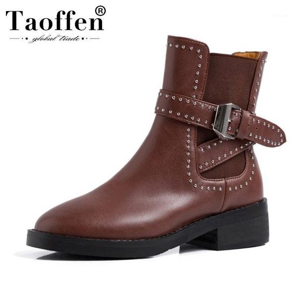 taoffen women british style retro buckle real leather ankle boots flats casual office work short boots footwear size 34-421, Black
taoffen women british style retro buckle real leather ankle boots flats casual office work short boots footwear size 34-421, Black
