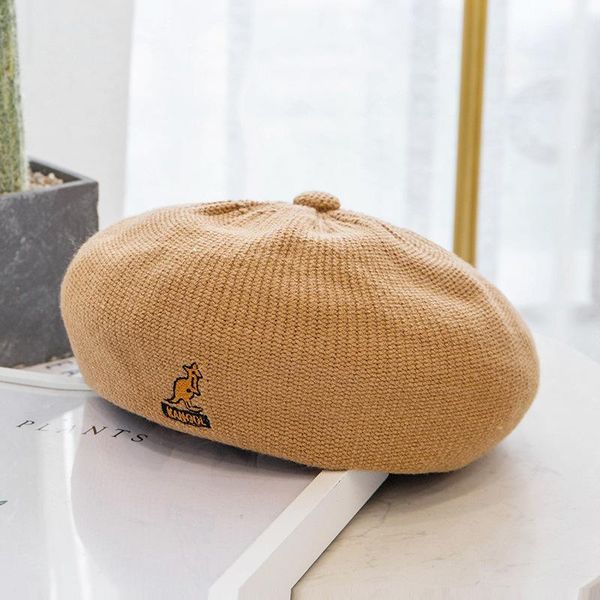 new style for autumn and winter knitted kangaroo beret hat female korean fashion solid color all-match painter woolen cap1, Blue;gray
new style for autumn and winter knitted kangaroo beret hat female korean fashion solid color all-match painter woolen cap1, Blue;gray