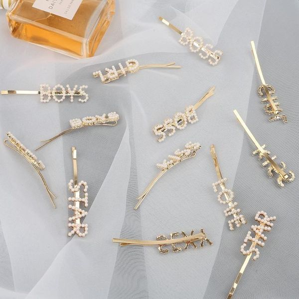 gold color 2pcs bling letter hairpins headwear for women girls pearl hair clips pins barrette styling tools hair acc qylxoc, Black;brown
gold color 2pcs bling letter hairpins headwear for women girls pearl hair clips pins barrette styling tools hair acc qylxoc, Black;brown