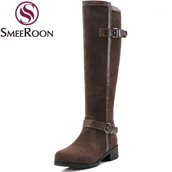 smeeroon buckle zipper knee high boots for women round toe boots simple keep warm winter thick low heels shoes woman1, Black
smeeroon buckle zipper knee high boots for women round toe boots simple keep warm winter thick low heels shoes woman1, Black