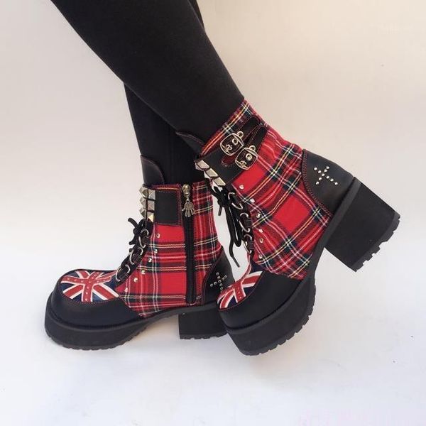 boots fashion black plaids rivet gothic punk rock lace-up lolita ankle block heel thick platform cosplay boots1
boots fashion black plaids rivet gothic punk rock lace-up lolita ankle block heel thick platform cosplay boots1