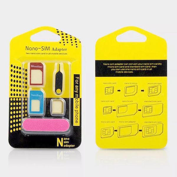nano sim card adapter 5 in 1 micro standard sim card with eject pin key for iphone lg htc samsung nokia apple sony palm nextel blackberry mo 
nano sim card adapter 5 in 1 micro standard sim card with eject pin key for iphone lg htc samsung nokia apple sony palm nextel blackberry mo