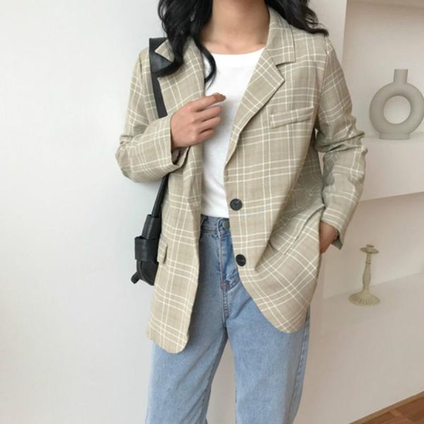 women autumn plaid blazer and jacket coat female single breasted vintage chaqueta mujer plus size coat veste femme manteau, White;black
women autumn plaid blazer and jacket coat female single breasted vintage chaqueta mujer plus size coat veste femme manteau, White;black