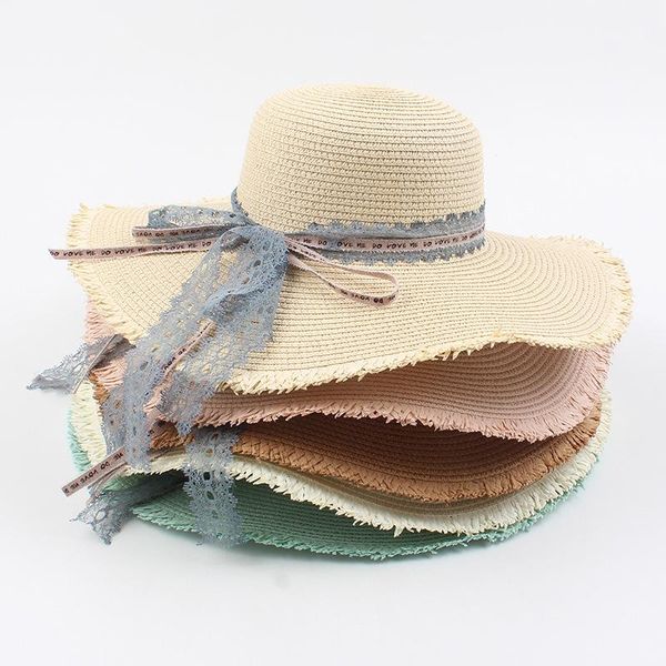 berets 2021 fashion women sun hats hand made straw hat female ribbon bow-knot wide brim beach casual summer shade anti uv cap, Blue;gray
berets 2021 fashion women sun hats hand made straw hat female ribbon bow-knot wide brim beach casual summer shade anti uv cap, Blue;gray