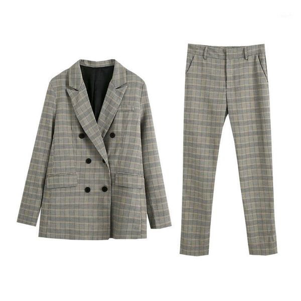 new autumn and winter women's business wear office plaid suit pants two-piece suit double breasted female jacket casual pants1, White
new autumn and winter women's business wear office plaid suit pants two-piece suit double breasted female jacket casual pants1, White
