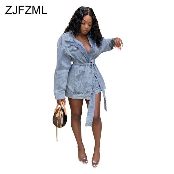 single-breasted casual long denim jacket women turn down collar full sleeve outwear autumn winter sashes loose club party coats, Black;brown
single-breasted casual long denim jacket women turn down collar full sleeve outwear autumn winter sashes loose club party coats, Black;brown