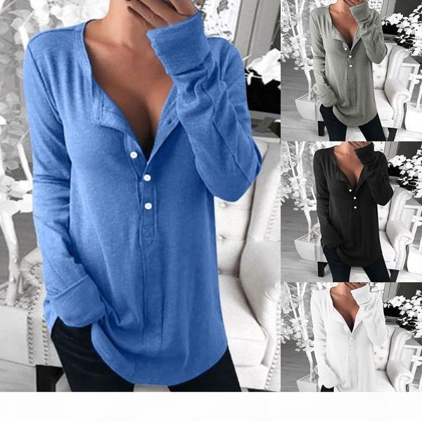 womens button pullover long sleeve v neck loose casual leisure blouse 2020 fashion long sleeve women blouses, White
womens button pullover long sleeve v neck loose casual leisure blouse 2020 fashion long sleeve women blouses, White