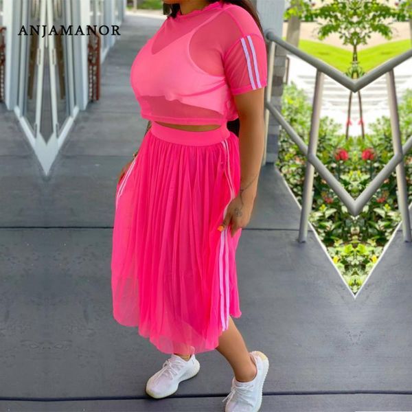 anjamanor striped mesh 2 piece skirt set plus size women two piece outfits casual matching sets neon green pink d41-ad351, White
anjamanor striped mesh 2 piece skirt set plus size women two piece outfits casual matching sets neon green pink d41-ad351, White