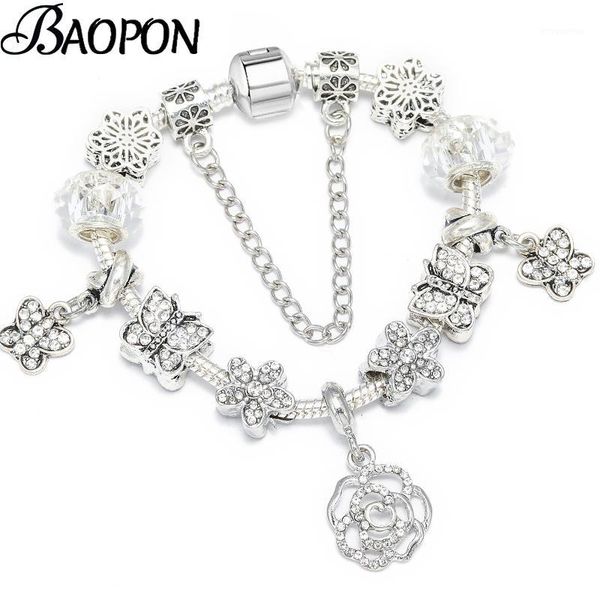 baopon silver color charm bracelets & bangles with flower & butterfly beads bracelets for women fashion jewelry original pulsera1, Golden;silver
baopon silver color charm bracelets & bangles with flower & butterfly beads bracelets for women fashion jewelry original pulsera1, Golden;silver