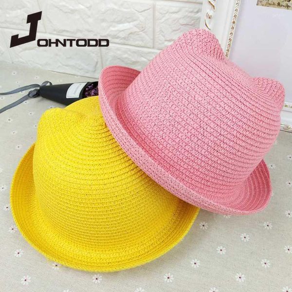 new handmade straw hat 7-color children's straw hat summer sandal outing travel men and women baby cat ear sun gorro1, Blue;gray
new handmade straw hat 7-color children's straw hat summer sandal outing travel men and women baby cat ear sun gorro1, Blue;gray
