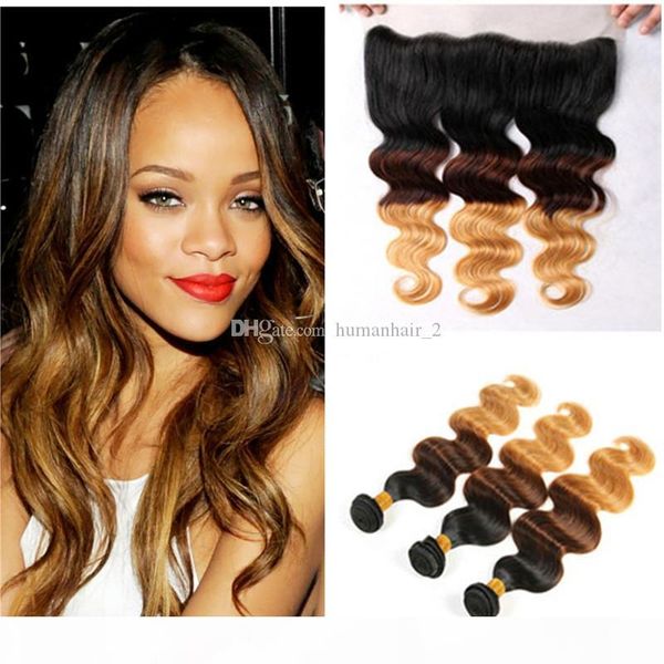 three tone colored 1b 4 27 honey blonde hair with lace frontal closure ombre strawberry blonde body wave hair weaves 4pcs lot, Black;brown
three tone colored 1b 4 27 honey blonde hair with lace frontal closure ombre strawberry blonde body wave hair weaves 4pcs lot, Black;brown