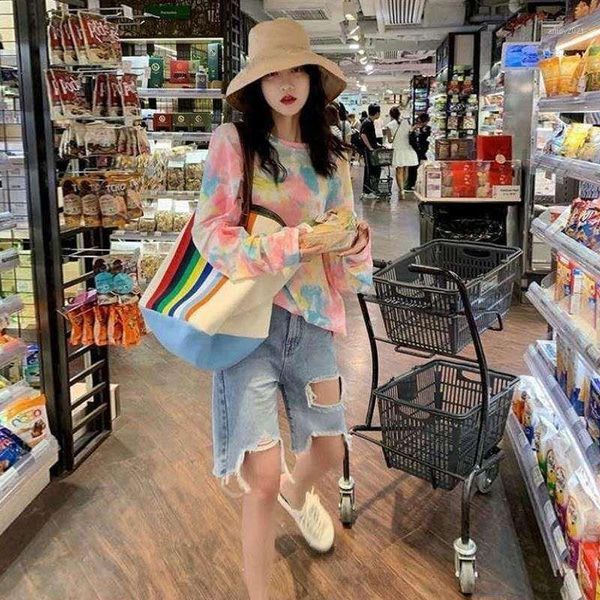 women's jeans 2021 summer denim shorts women's loose korean-style students were thin straight tube hong kong flavor high waist hol, Blue
women's jeans 2021 summer denim shorts women's loose korean-style students were thin straight tube hong kong flavor high waist hol, Blue