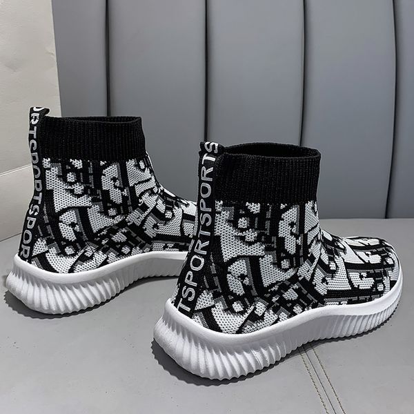 designer new vogue style breathable boots women lightweight soften fly knitting artwork technology athletic sneaker booties casu, Black 
designer new vogue style breathable boots women lightweight soften fly knitting artwork technology athletic sneaker booties casu, Black