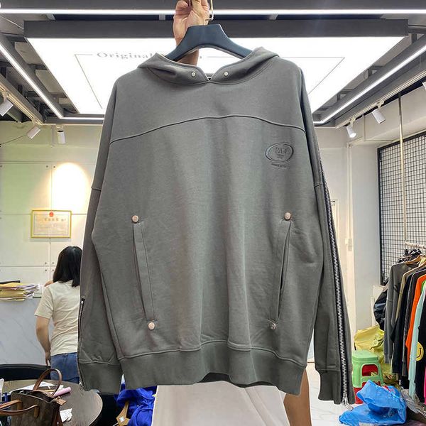 men's s xiaozhongchao br embroidered letters men's women's autumn and winter cuffs zipper button pullover loose hoodie, Black
men's s xiaozhongchao br embroidered letters men's women's autumn and winter cuffs zipper button pullover loose hoodie, Black