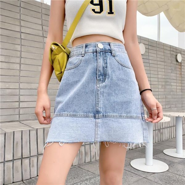 korean version of high waist slim denim skirt 2021 summer new package hip a-line skirt female stitching washed short1, Black
korean version of high waist slim denim skirt 2021 summer new package hip a-line skirt female stitching washed short1, Black