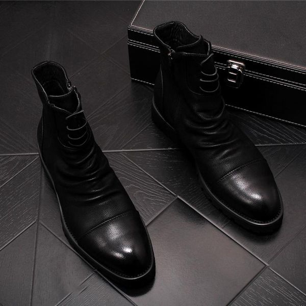 british fashion men black cowboy boots spring autumn genuine leather tooling shoes punk motorcycle ankle boot long botas zapato
british fashion men black cowboy boots spring autumn genuine leather tooling shoes punk motorcycle ankle boot long botas zapato