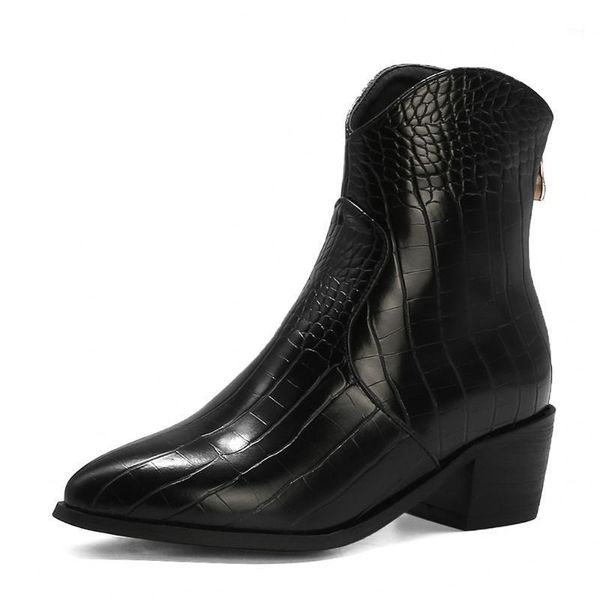 2020 new brand ladies booties leisure rome boots solid heels short boot western cowboy ankle boots for women female botas mujer1, Black
2020 new brand ladies booties leisure rome boots solid heels short boot western cowboy ankle boots for women female botas mujer1, Black
