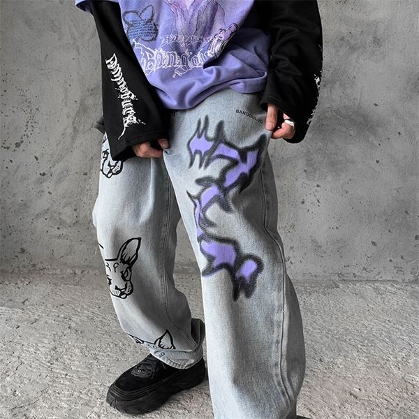uncledonjm loose straight draping effect jeans men and women graffiti printed pants fashion jeans men hiphop ban-n4 201111, Blue
uncledonjm loose straight draping effect jeans men and women graffiti printed pants fashion jeans men hiphop ban-n4 201111, Blue