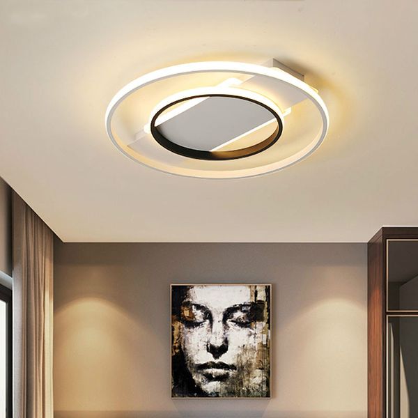 современные светодиодные потолочные светильники для кухни спальни для поверхностного монтажа заподлицо панель light белый с черной рамкой в