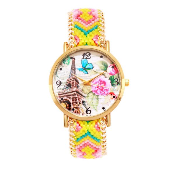 women's women's watch fashion trend bracelet watch women's hand woven cloth belt quartz watch, Slivery;brown
women's women's watch fashion trend bracelet watch women's hand woven cloth belt quartz watch, Slivery;brown