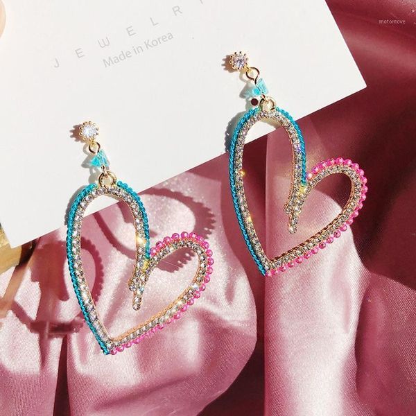 mengjiqiao korean new luxury rhinestone hollow heart drop earrings mujer moda bijoux elegant party brincos pendientes jewelry1, Silver
mengjiqiao korean new luxury rhinestone hollow heart drop earrings mujer moda bijoux elegant party brincos pendientes jewelry1, Silver