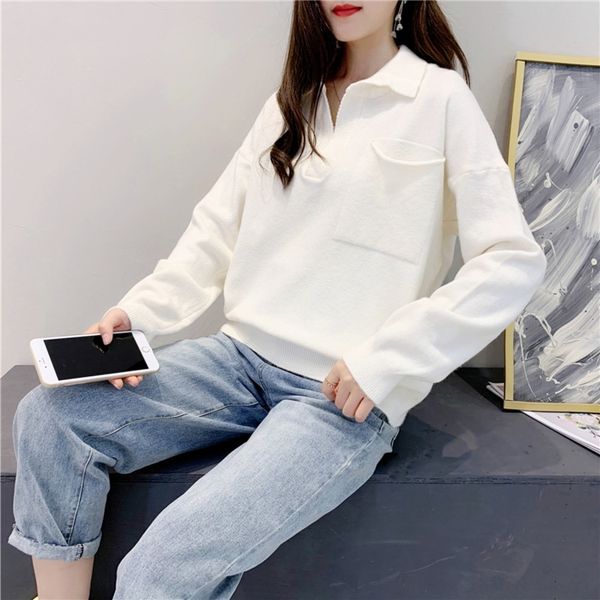 avzrb осень и зима 2020 новый ленивый свитер sweaterstyle рыхлый и тонкий рукав цвет длинный твердый свитер для уменьшения возраста женщин i, White;black
avzrb осень и зима 2020 новый ленивый свитер sweaterstyle рыхлый и тонкий рукав цвет длинный твердый свитер для уменьшения возраста женщин i, White;black