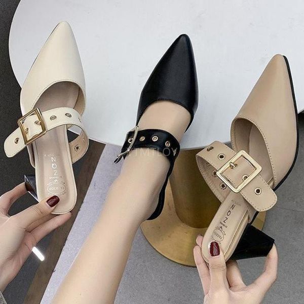 slippers mules for women pu leather pointed toe slip on flip flops slipper summer sandals square heel zapatillas mujer casa, Black
slippers mules for women pu leather pointed toe slip on flip flops slipper summer sandals square heel zapatillas mujer casa, Black