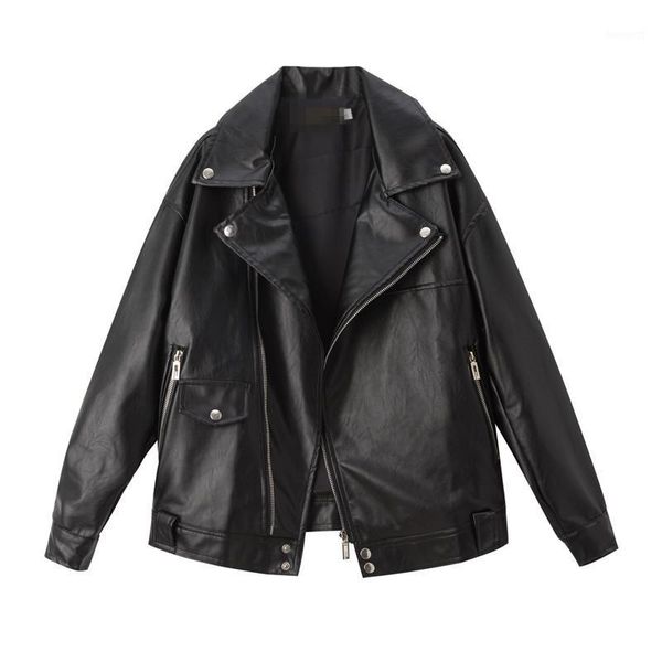 2020 fashion spring autumn zipper pu leather jacket women short coat black beige pink loose bf wind motorcycle leather jackets1
2020 fashion spring autumn zipper pu leather jacket women short coat black beige pink loose bf wind motorcycle leather jackets1