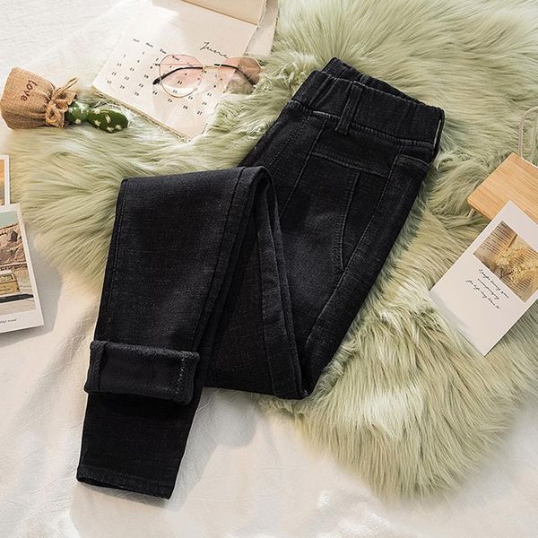 women's jeans winter plus size elastic waist thinck velvet woman high skinny pull up warm denim female ankle length harem pants4xl, Blue
women's jeans winter plus size elastic waist thinck velvet woman high skinny pull up warm denim female ankle length harem pants4xl, Blue