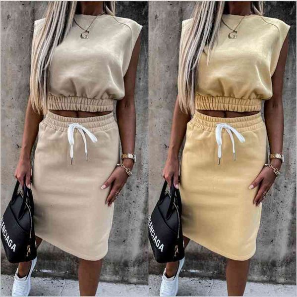 2 piece set women tracksuit skirt and sets summer sleeveless casual suit solid fall woman clothes ensemble femme, Gray
2 piece set women tracksuit skirt and sets summer sleeveless casual suit solid fall woman clothes ensemble femme, Gray