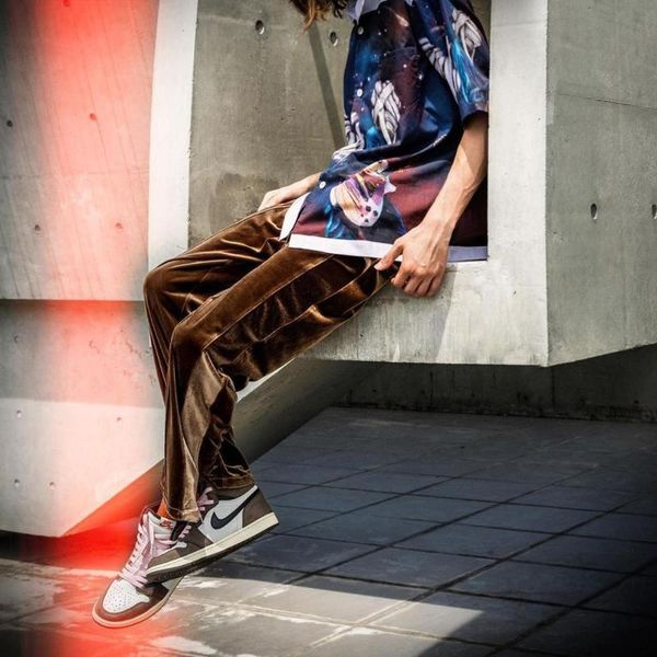 velvet man брюки драпировка золото широкий ноги брюки side zipper high street casual все-match straight men брюки осень / зима, Black
velvet man брюки драпировка золото широкий ноги брюки side zipper high street casual все-match straight men брюки осень / зима, Black