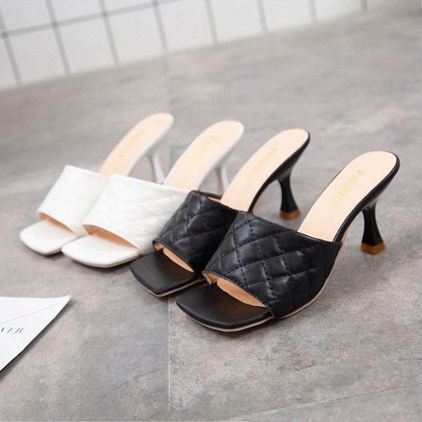 2020 new summer women square toe slides ladies pu leather plaid outside thin high heels slippers female fashion woman shoes #tc5j, Black
2020 new summer women square toe slides ladies pu leather plaid outside thin high heels slippers female fashion woman shoes #tc5j, Black