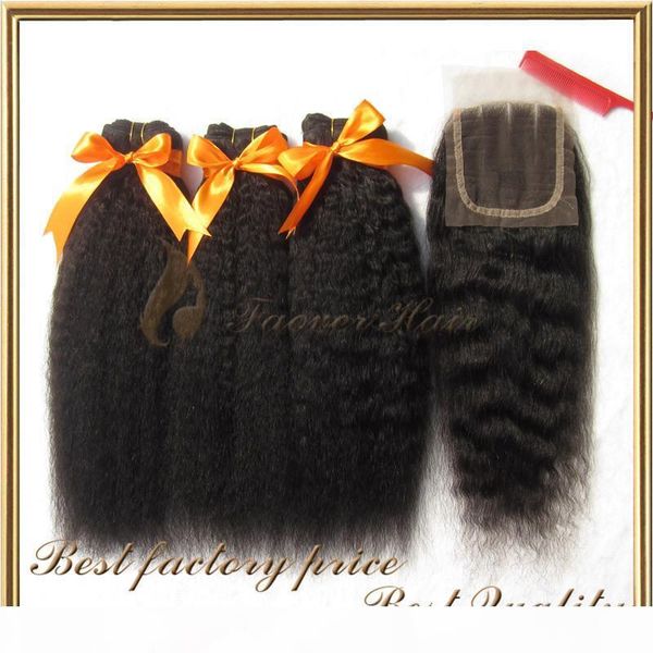 brazilian virgin hair natural color kinky straight coarse yaki 3 pcs hair weave with 1 pc lace closure 4pcs lot, Black
brazilian virgin hair natural color kinky straight coarse yaki 3 pcs hair weave with 1 pc lace closure 4pcs lot, Black