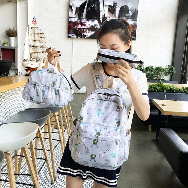 3pcs/set women cute cartoon school for teenage girls printing canvas backpacks ladies shoulder bags mochila
3pcs/set women cute cartoon school for teenage girls printing canvas backpacks ladies shoulder bags mochila