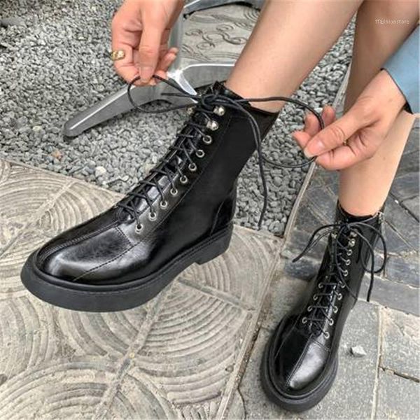 boots autumn women shoes round toe square heel side zipper fashion short lace-up 20211, Black
boots autumn women shoes round toe square heel side zipper fashion short lace-up 20211, Black