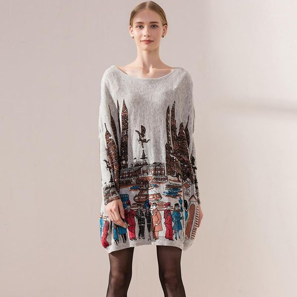 the new european and american wind loose women's pullovers long sleeve bat sleeve a sweater wholesale ms word the stamps1, White;black
the new european and american wind loose women's pullovers long sleeve bat sleeve a sweater wholesale ms word the stamps1, White;black