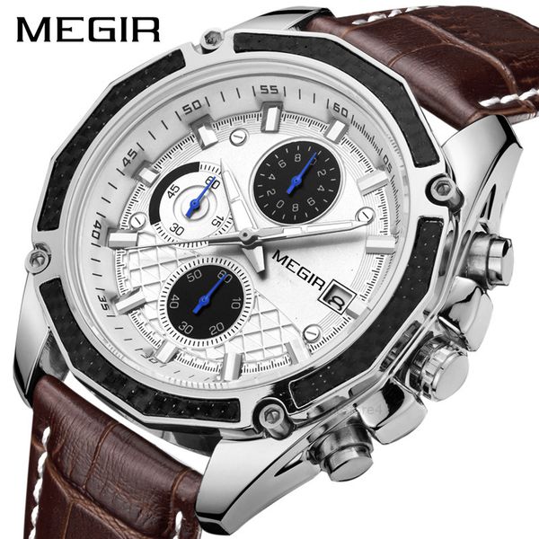 megger megir men's watch multi function sports category ii men's watch 2015, Slivery;brown
megger megir men's watch multi function sports category ii men's watch 2015, Slivery;brown