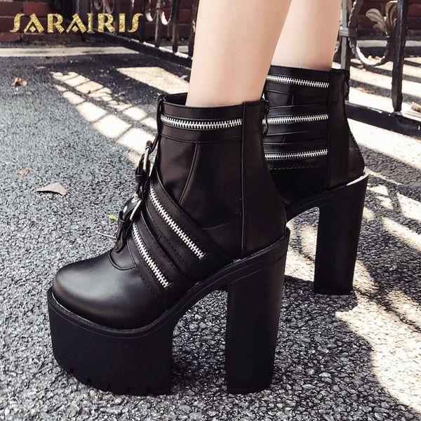 sarairis 2020 новая мода платформы ботильоны женская обувь zip up платформа soft sole коренастый туфли на каблуках женские сапоги, Black
sarairis 2020 новая мода платформы ботильоны женская обувь zip up платформа soft sole коренастый туфли на каблуках женские сапоги, Black