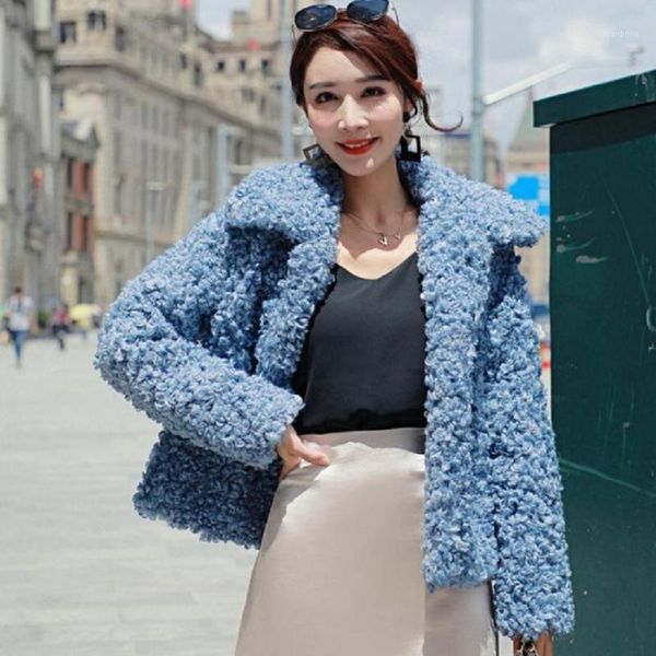 winter women's faux fur coat sheep curl fur jacket fashion slim long sleeve turn-down collar covered button casual outwear l16481, Black
winter women's faux fur coat sheep curl fur jacket fashion slim long sleeve turn-down collar covered button casual outwear l16481, Black