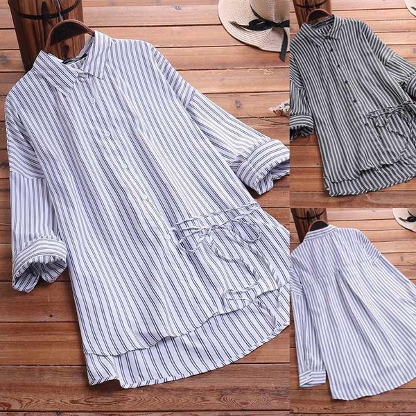 2019 autumn women's stripe blouse zanzea plus size office lady work shirt casual tunic chemiser mujer oversized blusas 5xl1, White
2019 autumn women's stripe blouse zanzea plus size office lady work shirt casual tunic chemiser mujer oversized blusas 5xl1, White