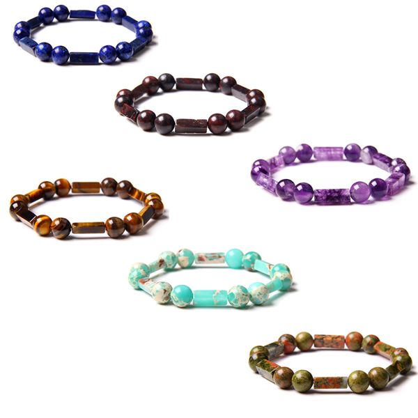 new design polished natural amethyst bracelets men square stone beads bangle for women vintage stretch jewelry friendship gift, Black
new design polished natural amethyst bracelets men square stone beads bangle for women vintage stretch jewelry friendship gift, Black