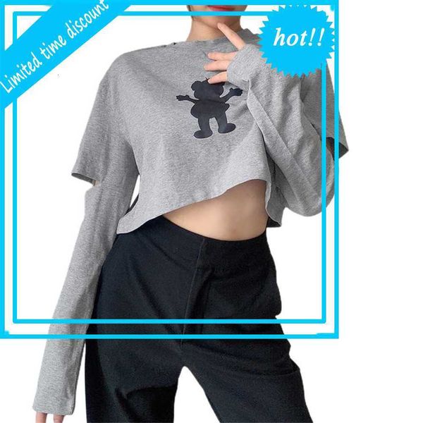 women long mouwen crop cute bear printed savings around the neck loose t-shirt casual short shirts new 2021, White
women long mouwen crop cute bear printed savings around the neck loose t-shirt casual short shirts new 2021, White