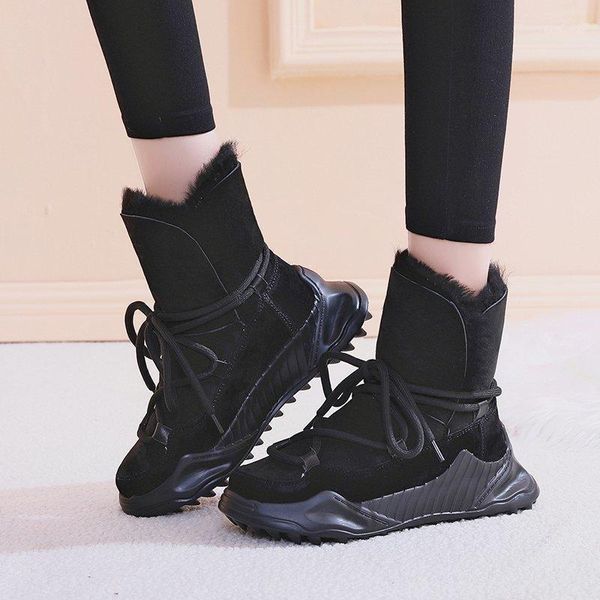 boots rimocy thicken long plush warm snow women lace up flat heels women's winter shoes fashion faux suede platform ankle boots1, Black
boots rimocy thicken long plush warm snow women lace up flat heels women's winter shoes fashion faux suede platform ankle boots1, Black