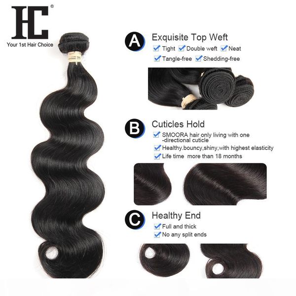 hc hair brazilian body wave virgin human hair weave 4 bundles with lace closure unprocessed brazillian remy hair and closures, Black
hc hair brazilian body wave virgin human hair weave 4 bundles with lace closure unprocessed brazillian remy hair and closures, Black
