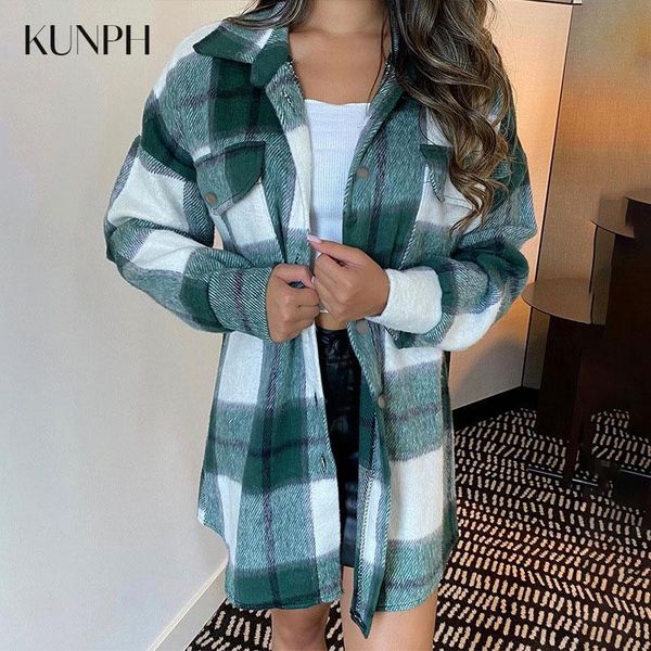fashion plaid shirt coat plus thick jacket turn-down collar pocket long sleeve single breasted outerwear women clothes, Black;brown
fashion plaid shirt coat plus thick jacket turn-down collar pocket long sleeve single breasted outerwear women clothes, Black;brown