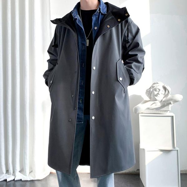 spring new style windbreaker men's long coat men's mid-length casual windbreaker hooded dovetail, Tan;black
spring new style windbreaker men's long coat men's mid-length casual windbreaker hooded dovetail, Tan;black