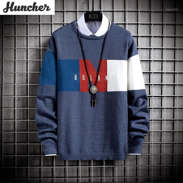 men's sweaters huncher mens knitted sweater men 2021 winter vintage patchwork jumper oversize pullover korean style blue for men1, White;black
men's sweaters huncher mens knitted sweater men 2021 winter vintage patchwork jumper oversize pullover korean style blue for men1, White;black