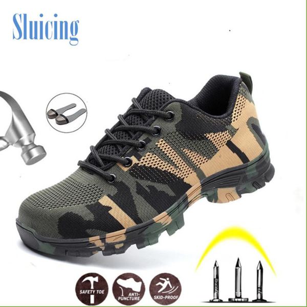 2020 men's and women's new anti smashing and piercing safetyshoes men's camouflage steel toe outdoor ventilation netsafety bo, Black
2020 men's and women's new anti smashing and piercing safetyshoes men's camouflage steel toe outdoor ventilation netsafety bo, Black